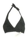Topshop Swimsuit Top Black Solid Pattern Swimwear In Black