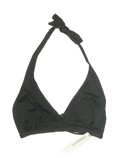Topshop Swimsuit Top Black Solid Pattern Swimwear