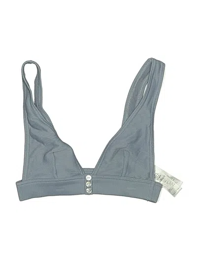 Pre-owned Topshop Swimsuit Top Gray Swimwear