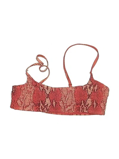Pre-owned Topshop Swimsuit Top Red Swimwear