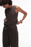 Topshop Tailored Fit Pinstripe Waistcoat
