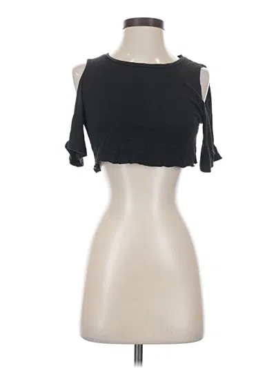 Pre-owned Topshop Tank Top Black Cold Shoulder Neckline Tops