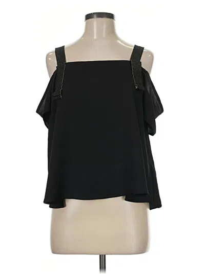 Pre-owned Topshop Tank Top Black Cold Shoulder Neckline Tops