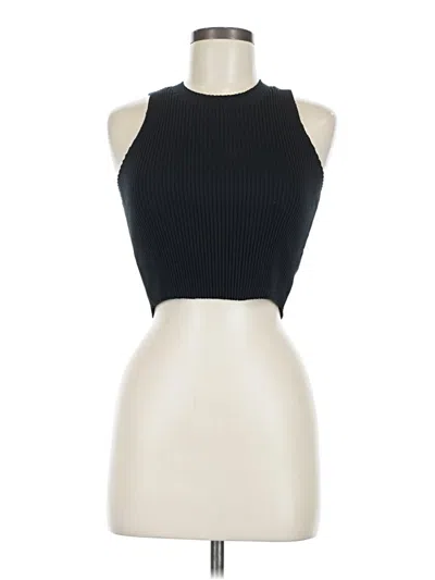 Pre-owned Topshop Tank Top Black Halter Neckline Tops