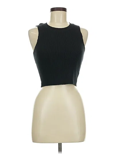 Pre-owned Topshop Tank Top Black Halter Neckline Tops