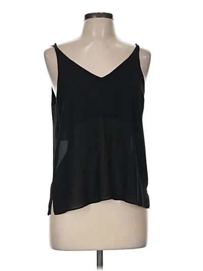 Pre-owned Topshop Tank Top Black Plunge Neckline Tops