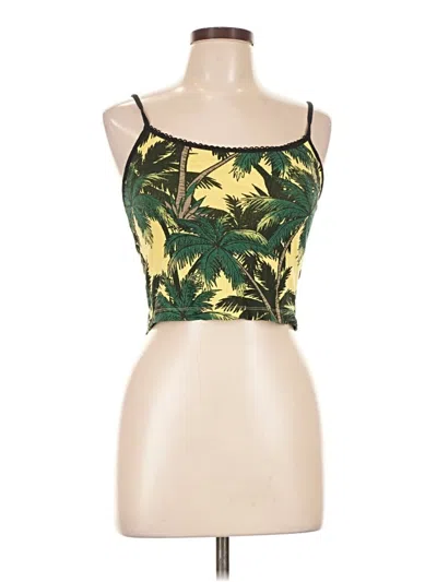 Pre-owned Topshop Tank Top Gold Strapless Neckline Tops