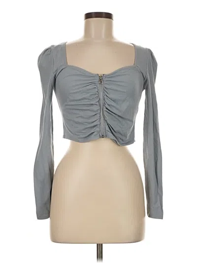 Pre-owned Topshop Tank Top Gray Strapless Neckline Tops