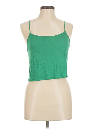 Pre-owned Topshop Tank Top Green Halter Neckline Tops