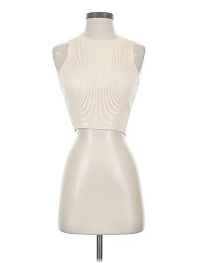 Pre-owned Topshop Tank Top Ivory Halter Neckline Tops