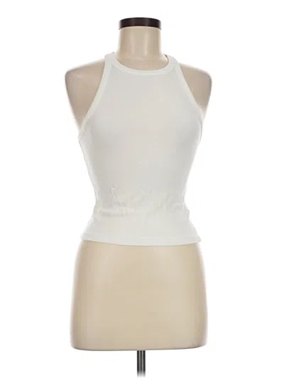 Pre-owned Topshop Tank Top Ivory Halter Neckline Tops