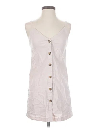 Pre-owned Topshop Tank Top Ivory Strapless Neckline Tops In White