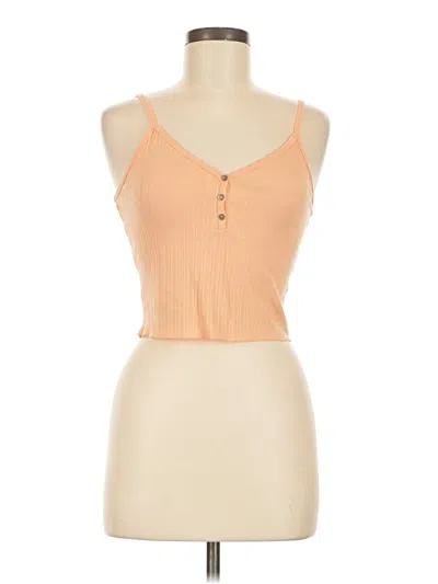 Pre-owned Topshop Tank Top Orange Strapless Neckline Tops