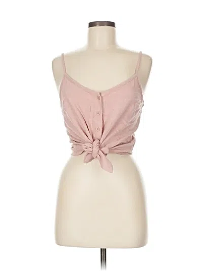 Pre-owned Topshop Tank Top Pink Strapless Neckline Tops