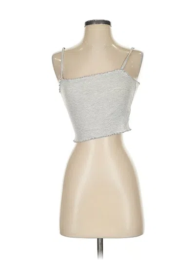 Pre-owned Topshop Tank Top Silver Strapless Neckline Tops