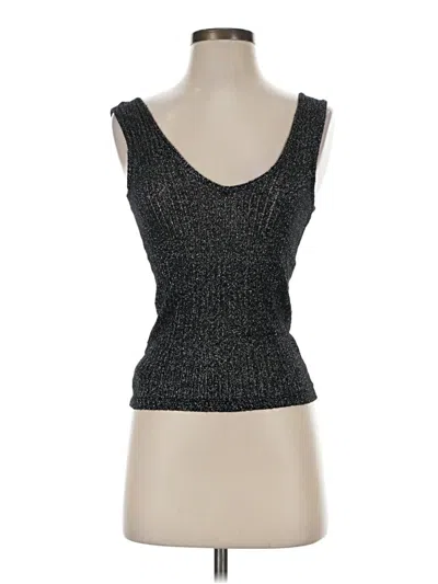 Pre-owned Topshop Tank Top Silver Strapless Neckline Tops
