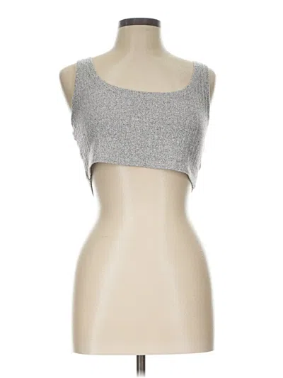Pre-owned Topshop Tank Top Silver Strapless Neckline Tops