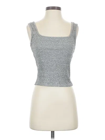Pre-owned Topshop Tank Top Silver Strapless Neckline Tops