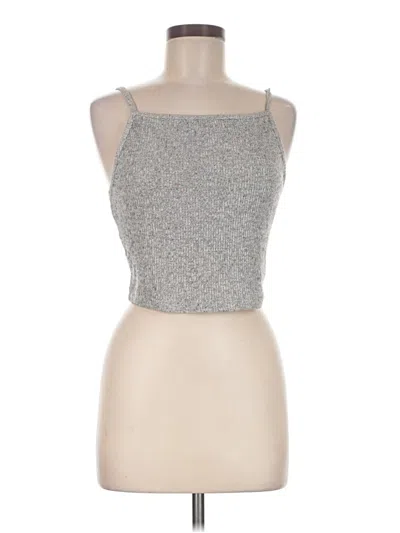Pre-owned Topshop Tank Top Silver Strapless Neckline Tops