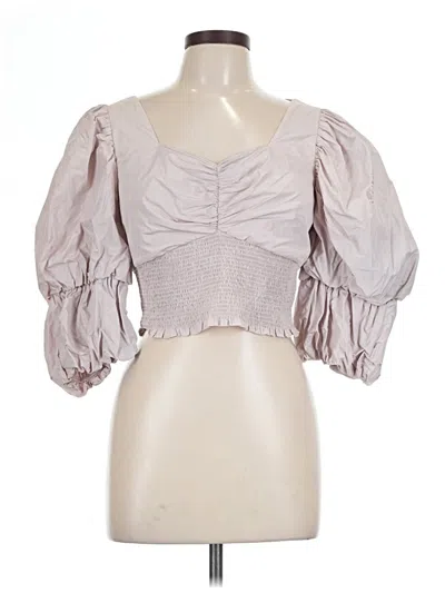 Pre-owned Topshop Tank Top Silver Sweetheart Neckline Tops