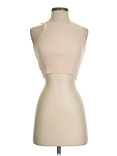 Pre-owned Topshop Tank Top Tan Halter Neckline Tops