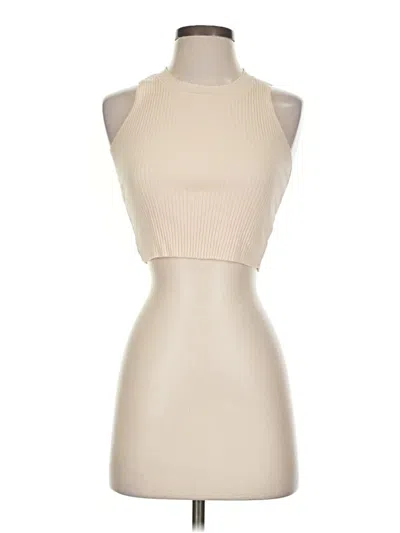 Pre-owned Topshop Tank Top Tan Halter Neckline Tops