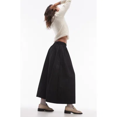 Topshop Techy Maxi Skirt In Black