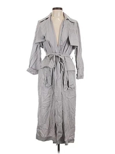 Pre-owned Topshop Trenchcoat In Gray