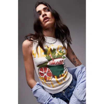 Topshop Tulum Mexico Cotton Graphic Tank