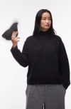 Topshop Stitch Detail Turtleneck Sweater