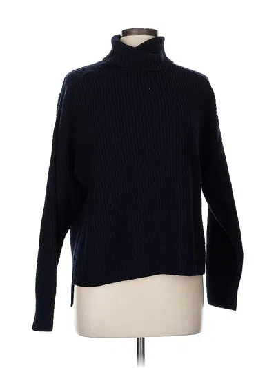Pre-owned Topshop Turtleneck Sweater In Blue