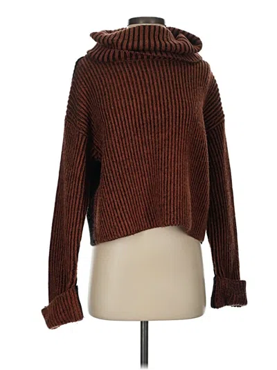 Pre-owned Topshop Turtleneck Sweater In Brown
