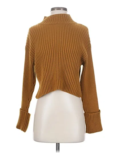Pre-owned Topshop Turtleneck Sweater In Brown