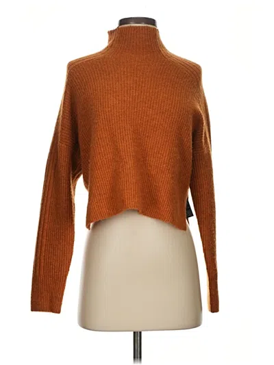 Pre-owned Topshop Turtleneck Sweater In Brown