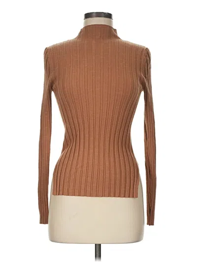 Pre-owned Topshop Turtleneck Sweater In Brown