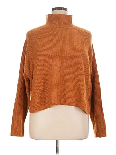Pre-owned Topshop Turtleneck Sweater In Brown