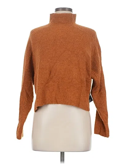 Pre-owned Topshop Turtleneck Sweater In Brown