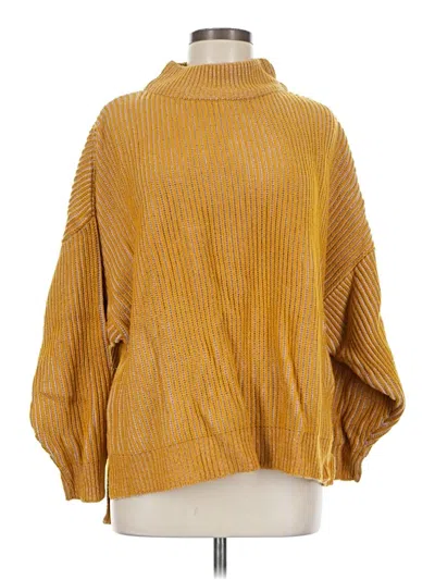 Pre-owned Topshop Turtleneck Sweater In Gold