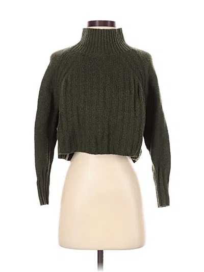 Pre-owned Topshop Turtleneck Sweater In Green