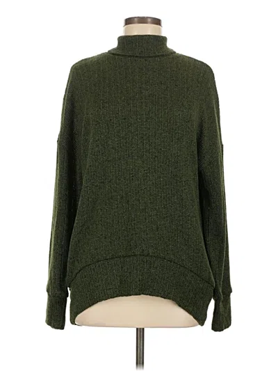 Pre-owned Topshop Turtleneck Sweater In Green