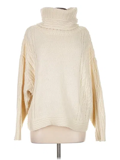 Pre-owned Topshop Turtleneck Sweater In Ivory