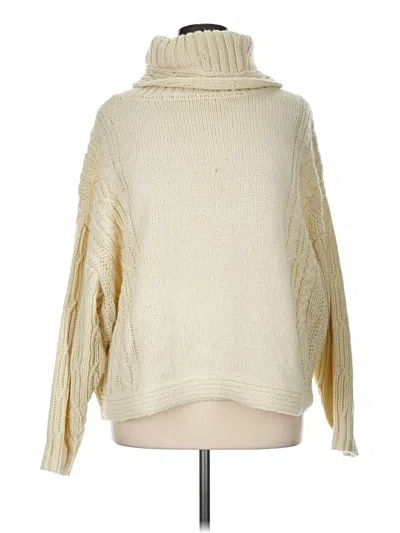 Pre-owned Topshop Turtleneck Sweater In Ivory
