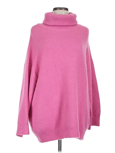 Pre-owned Topshop Turtleneck Sweater In Pink