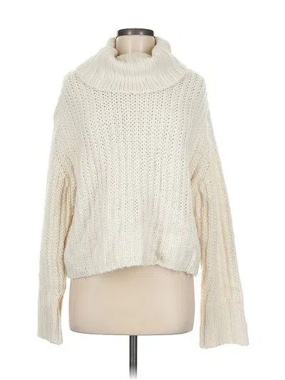Pre-owned Topshop Turtleneck Sweater In White
