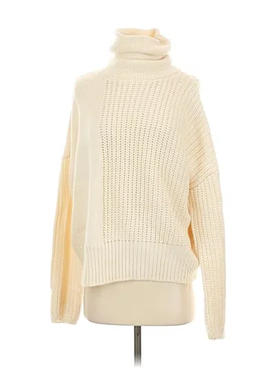 Pre-owned Topshop Turtleneck Sweater In White