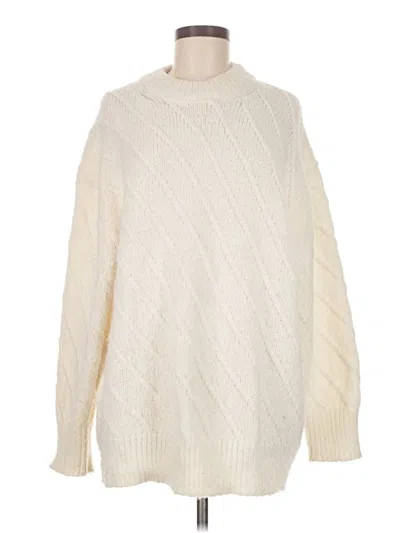 Pre-owned Topshop Turtleneck Sweater In White