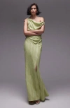 Topshop Jacquard Twist Maxi Skirt In Pistachio - Part Of A Set-green In Light Green