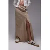 Topshop Soft Touch Twist Low Rise Maxi Skirt In Sand-neutral