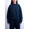 Topshop Ultimate Oversize Cotton Blend Sweatshirt In Blue