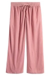 TOPSHOP TOPSHOP VELVET WIDE LEG SWEATPANTS